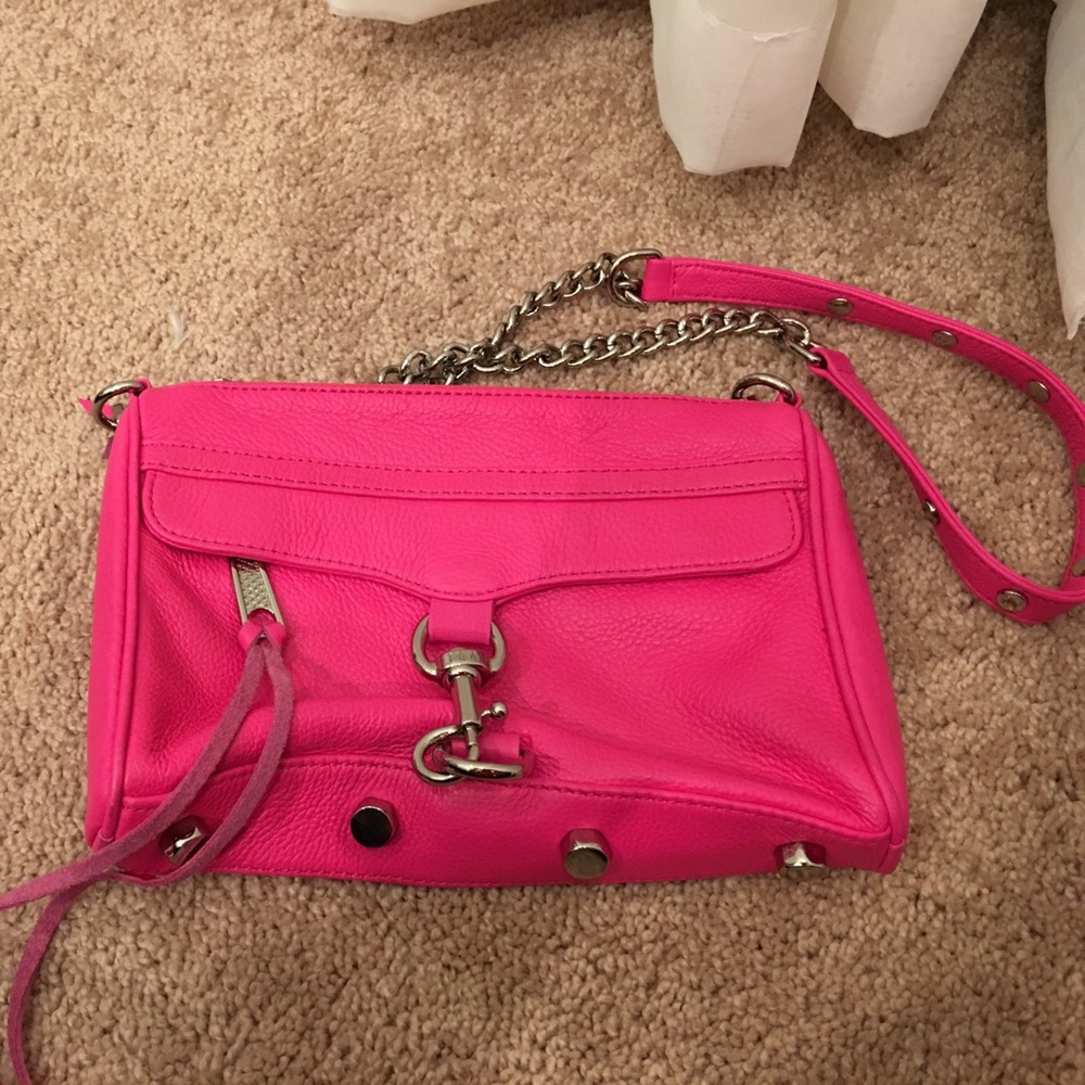 Sold-Rebecca Minkoff Hot Pink Crossbody Bag